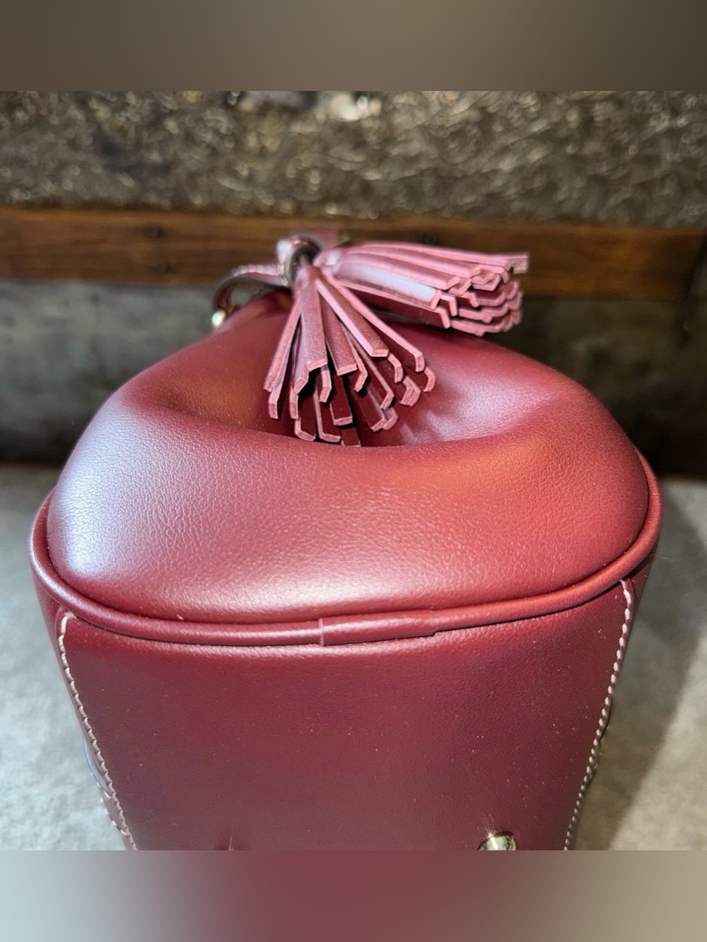 NWT Dooney & Bourke Burgundy Penrose Satchel 30 Limited Edition - Picture 6 of 10